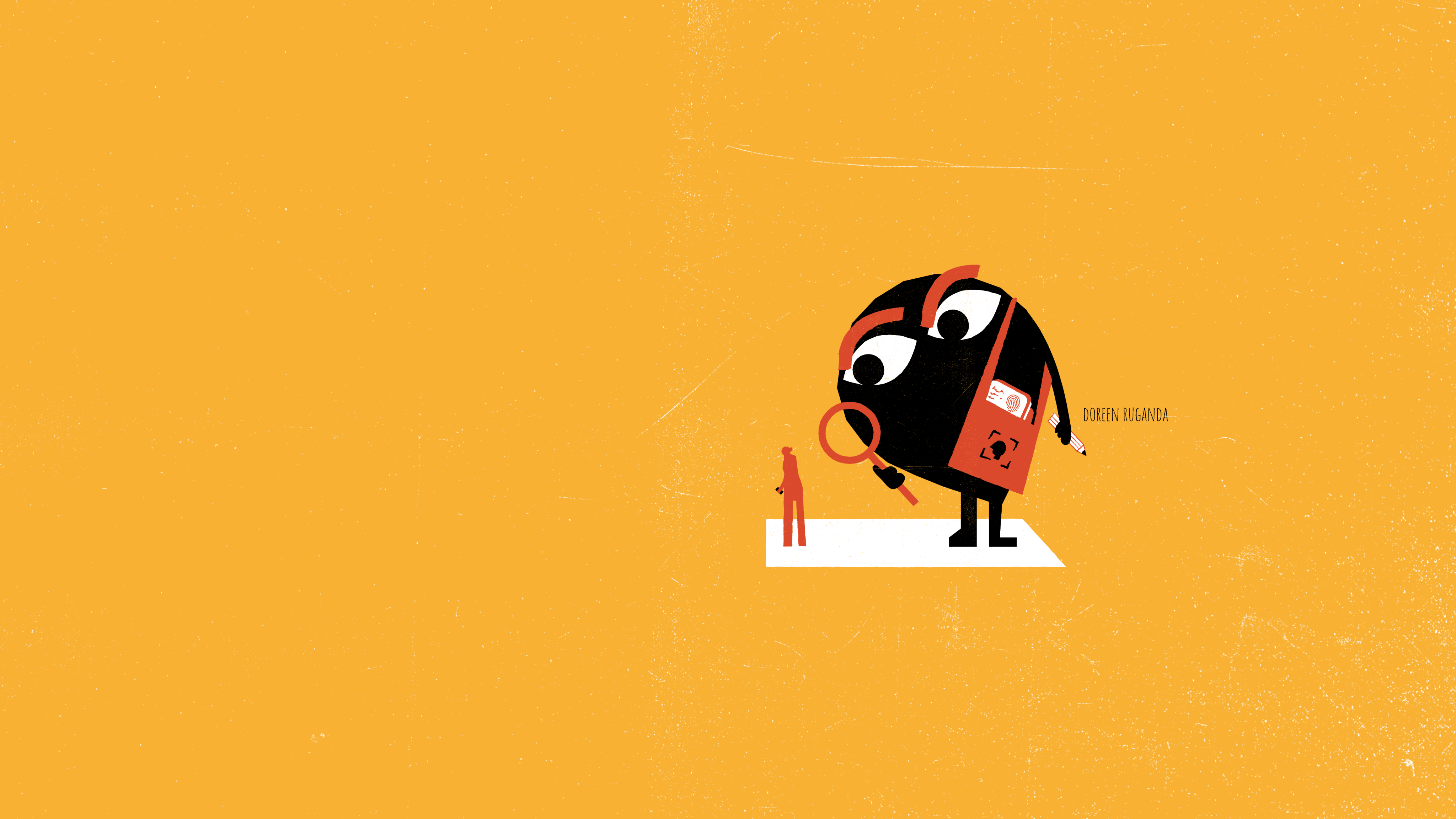 An illustration of an identification tracker that zooms into your identity online.